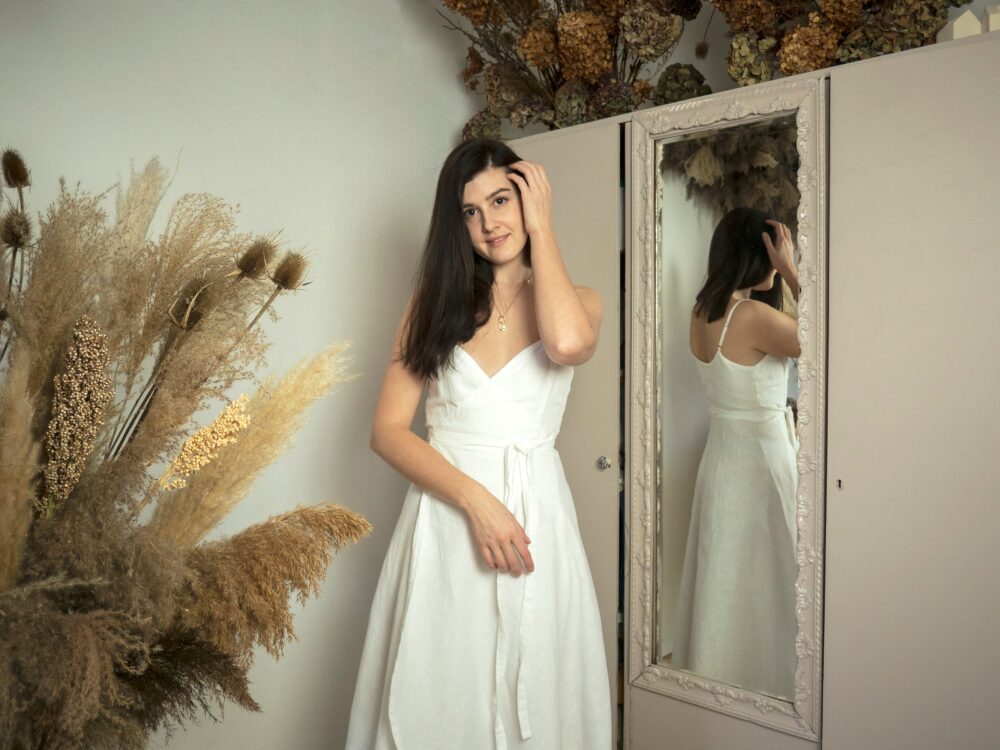 Linen Wrap Dress, Wrap Dress Linen, Dresses For Women, White Linen Women, Wrap