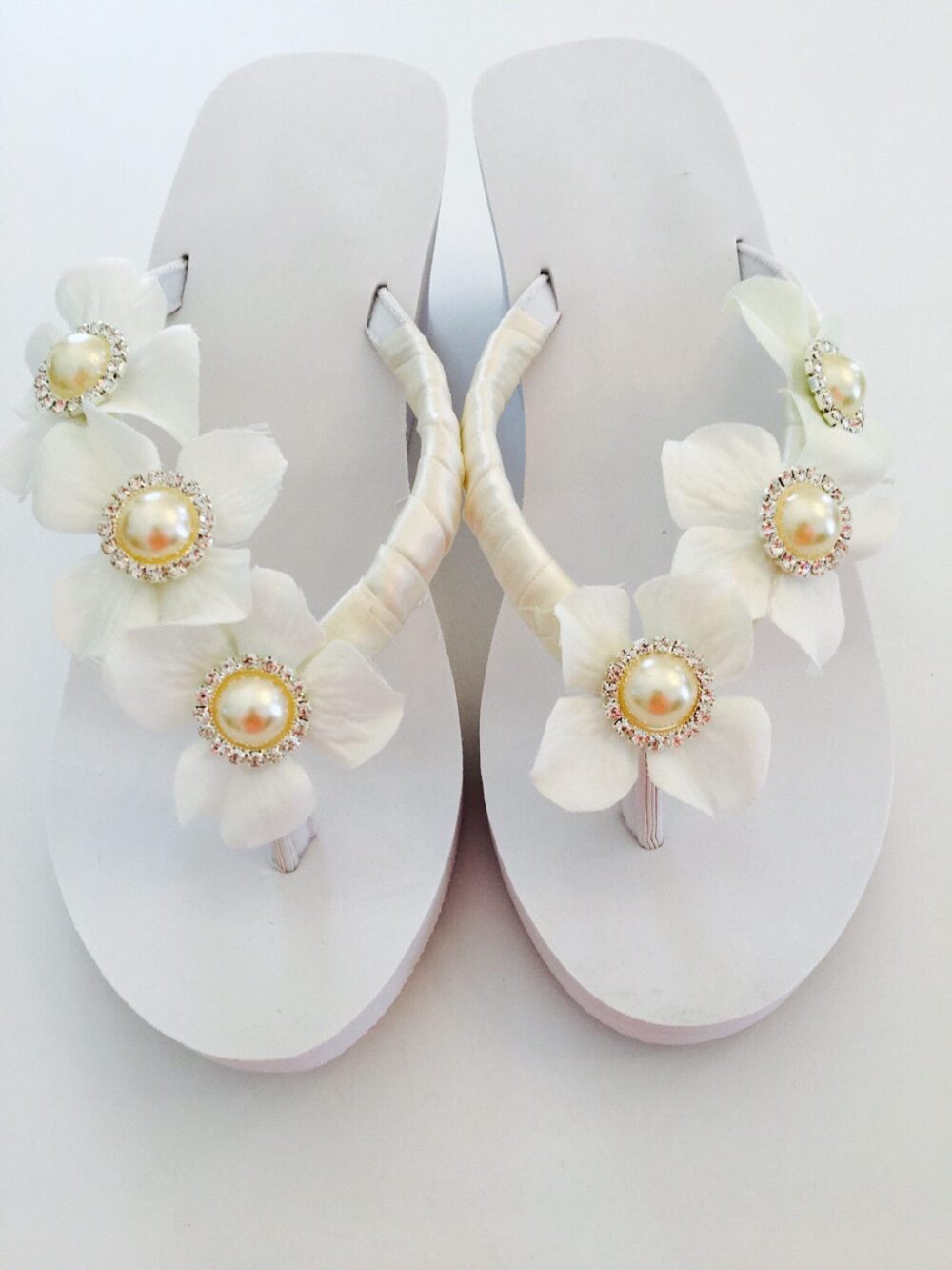 Bridal Flip Flops & Wedges. Bling Wedding Flops. Custom Made Shoes. Flower Beach Sandals. Destination Wedding