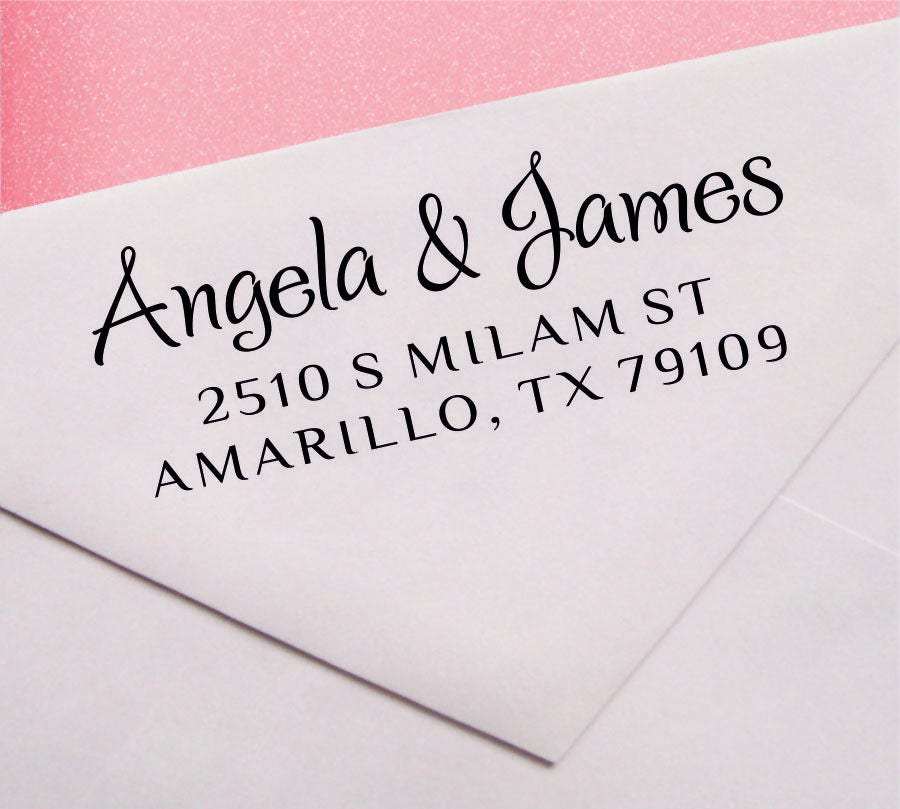Custom Wedding Address Stamp - Return Self Inking A03