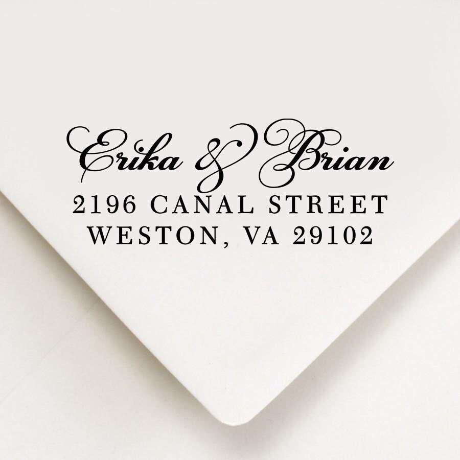 Wedding Address Stamp, Custom Return Modern Self Inking Housewarming Gift, Realtor Gift