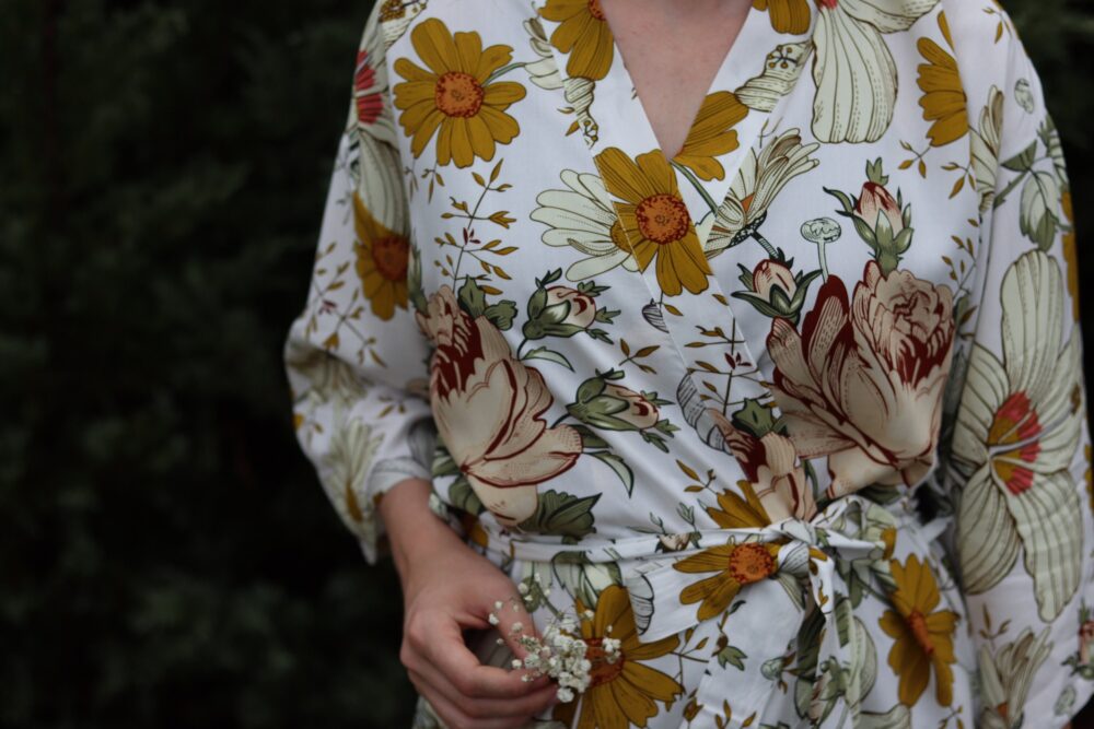 Vintage Garden Floral Bridesmaid Robes | Bohemian Wedding Robe Barn Country Fall Mountain