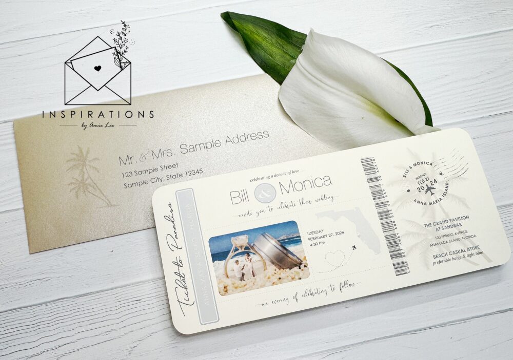 Boarding Pass Wedding Invitations, Destination Wedding, Passes, Airplane Ticket, Travel Theme, Ticket Invitation