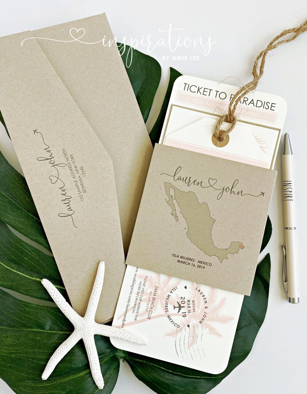 Boarding Pass Wedding Invitations, Destination Wedding, Passes, Mexico, Airplane Ticket, Travel Theme, Plane Ticket