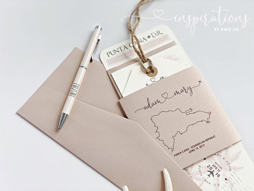 Boarding Pass Wedding Invitations, Destination Wedding, Plane Ticket Invitation, Punta Cana Airplane Ticket, Travel Theme