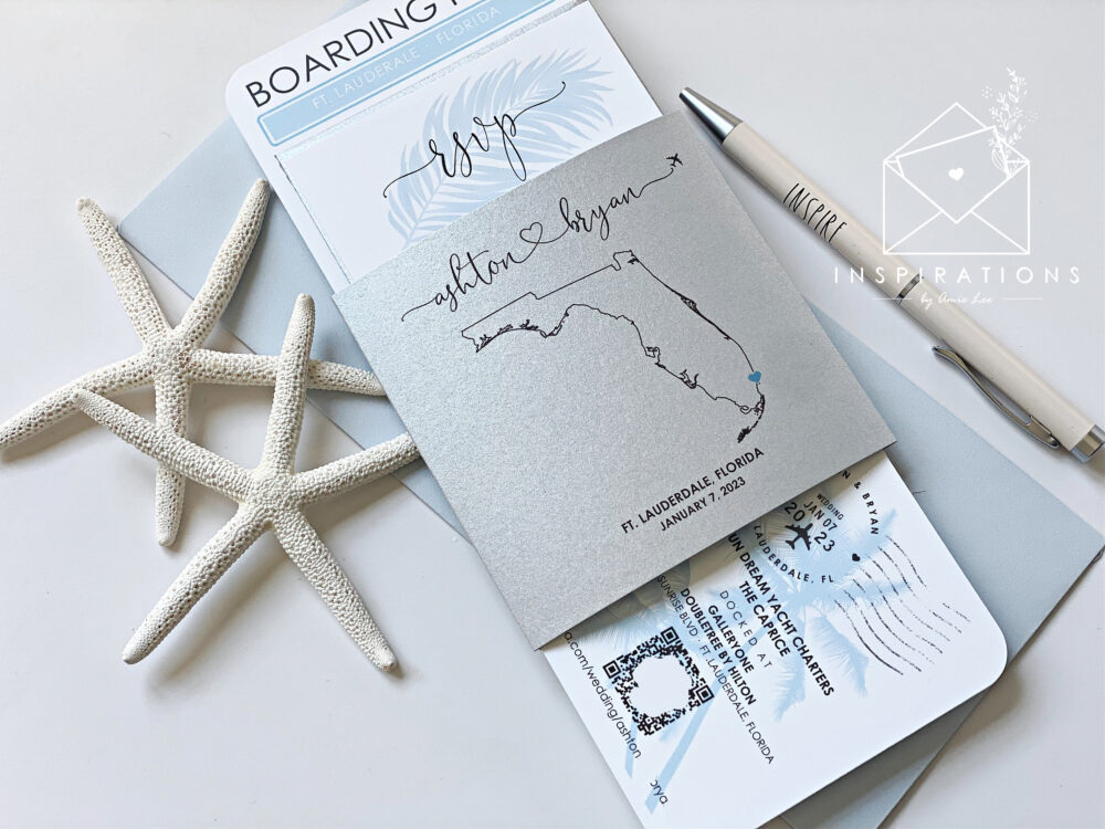 Boarding Pass Wedding Invitations, Destination International Wedding, Airplane Ticket Invitation, Travel Theme