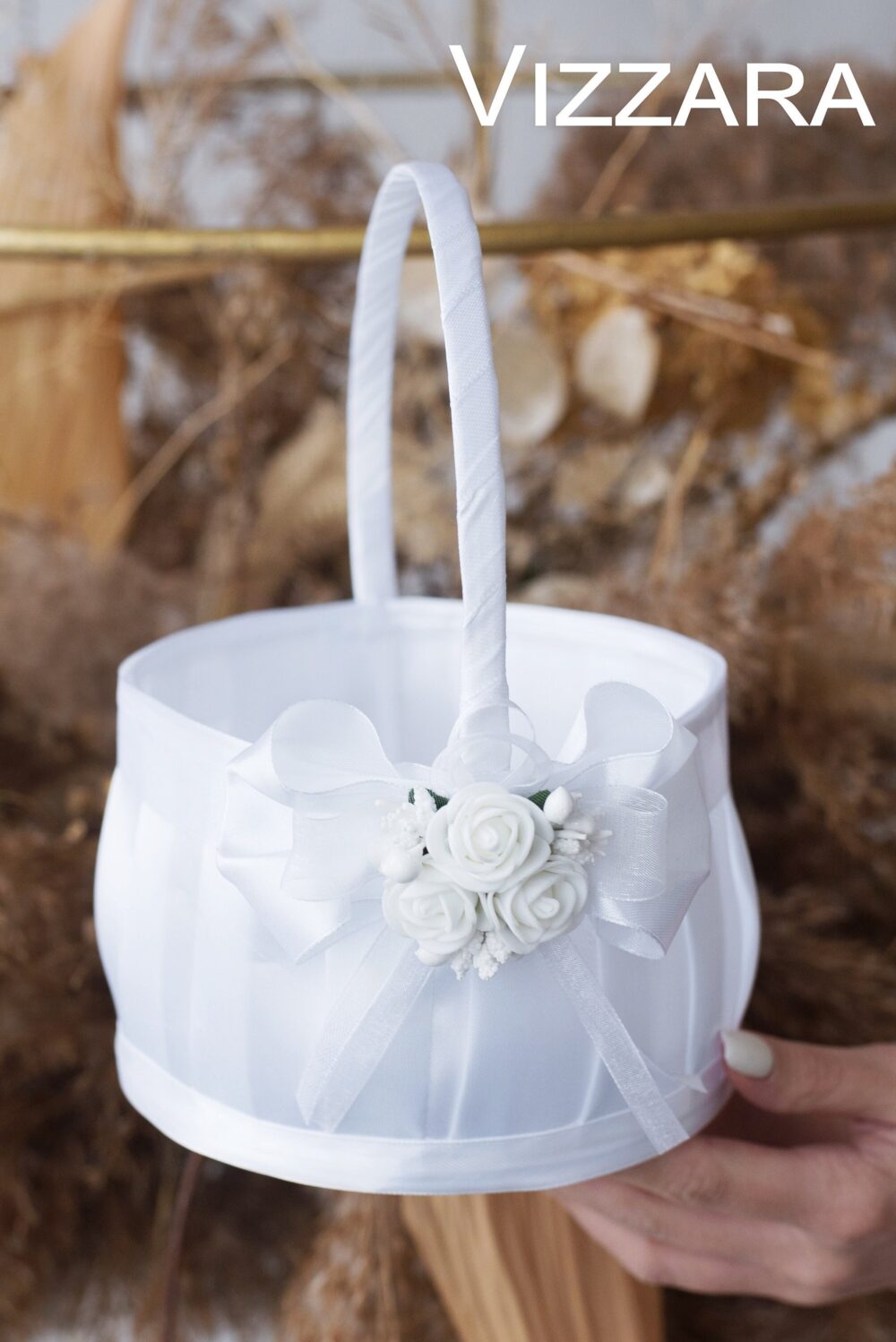 Flowers Girls Baskets White Weddings Basket Flower Wedding Flower Girl Basket