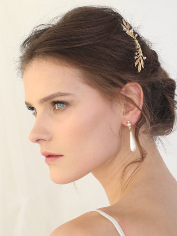 Bridal Earings, Wedding Earrings, Bridal Earrings, Wedding Earring Jewelry, Pearls, Gold Earings Chandelier