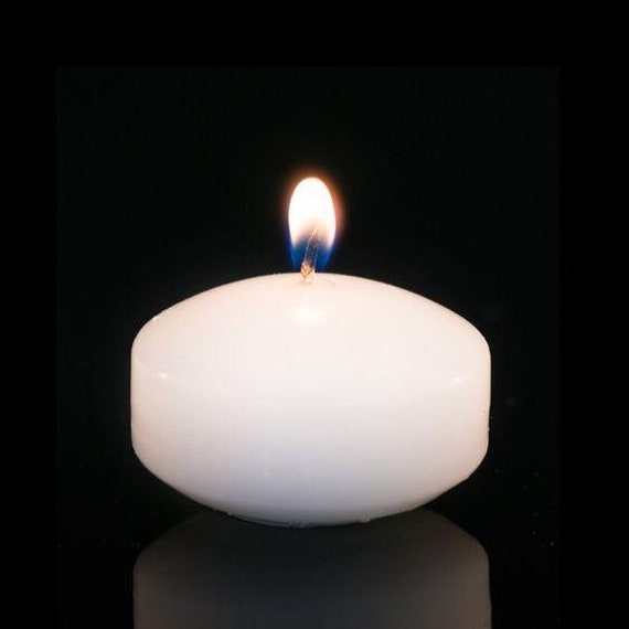 2" White Floating Candles Set Of 4 Candles-Unscented