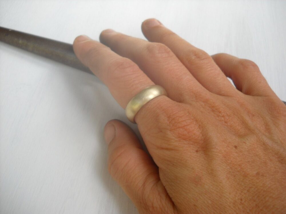 Wedding Band Men, Women, 14K Wedding Band, Simple Wide Minimalist Yellow, White Or Rose Gold