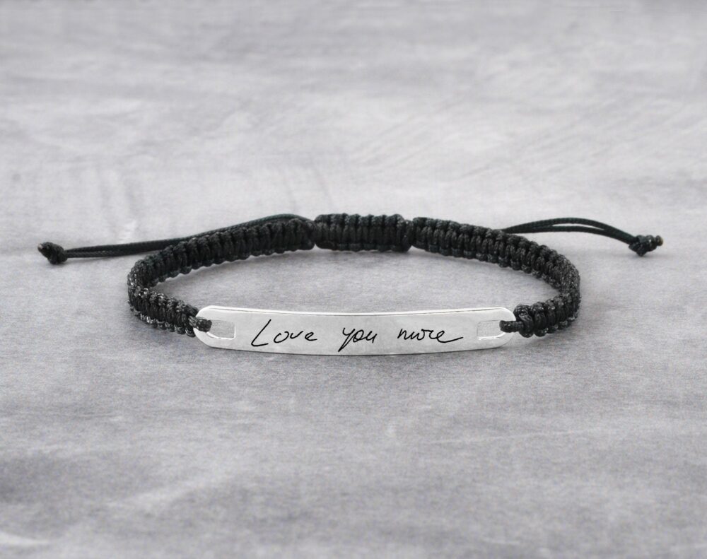Handwriting Bracelet Men, Custom Signature Bracelet, Name Plate Bracelet, Handwritten Jewelry