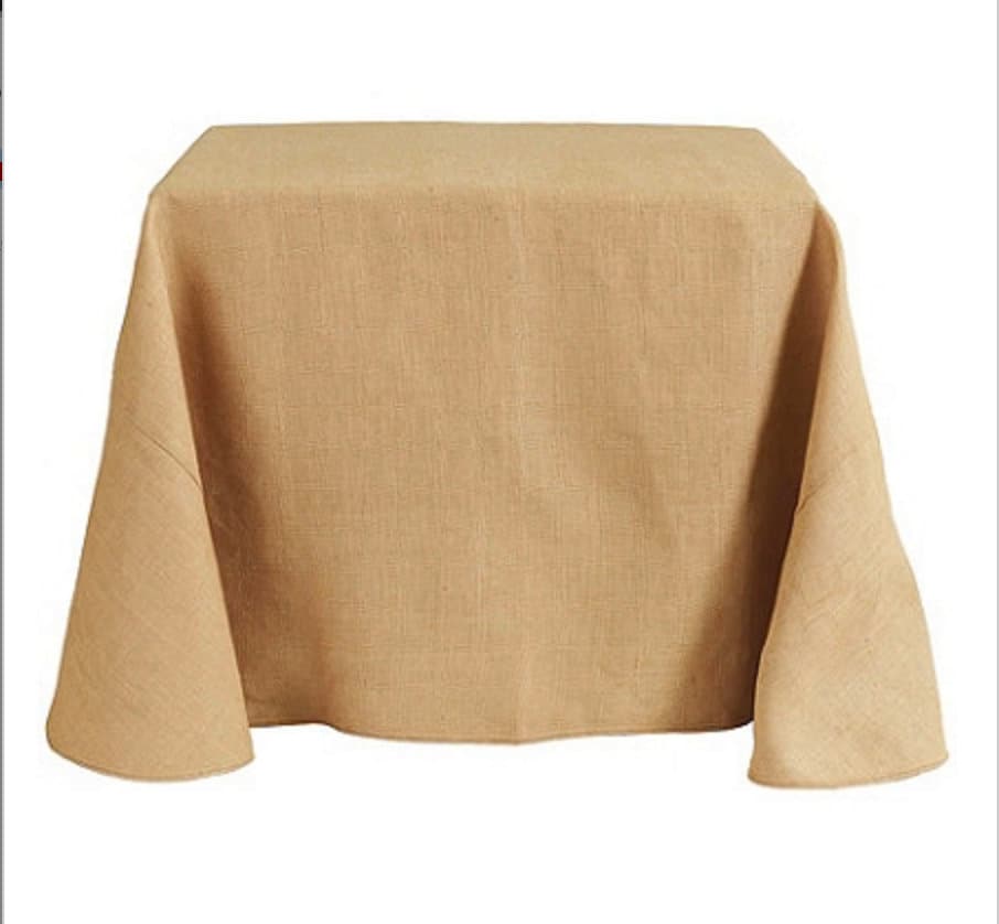 60x120 Inches Natural Rustic Burlap Table Linens Jute Rectangle Tablecloth For Wedding Event Decoration