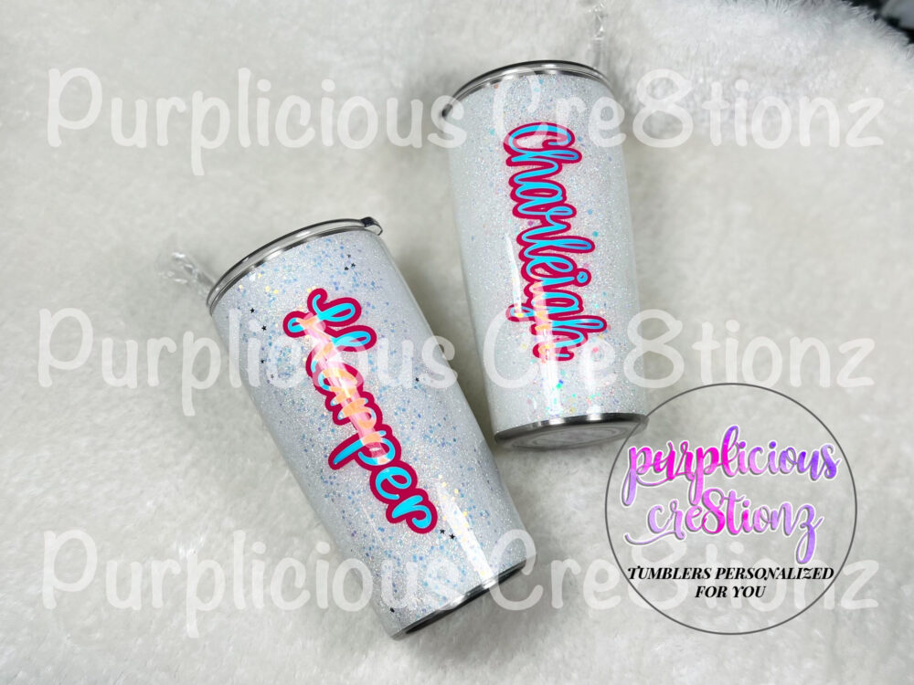 Magical Unicorn Glitter Custom Stainless Steel Tumbler Personalize Sparkle Cup