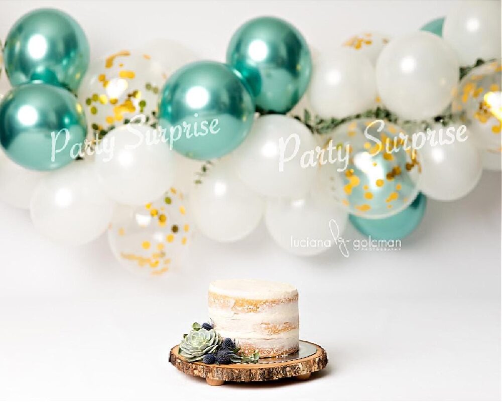 Balloon Garland Easy Diy Pearl White Chrome Purple Green Diamond Clear With Confetti Photo Op Back Drop Wedding Christmas Made Usa