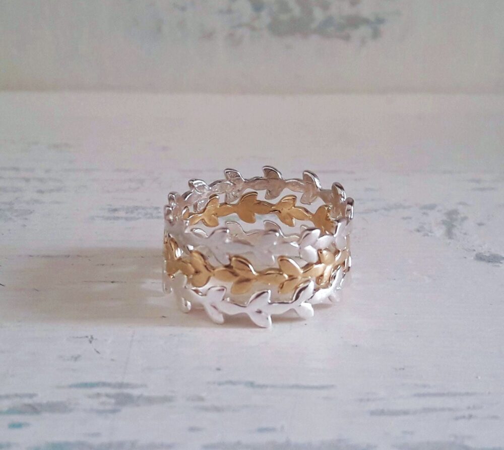 3 Sister Ring Set Size Us 6, 7, 8, Gold&silver Stacking Rings