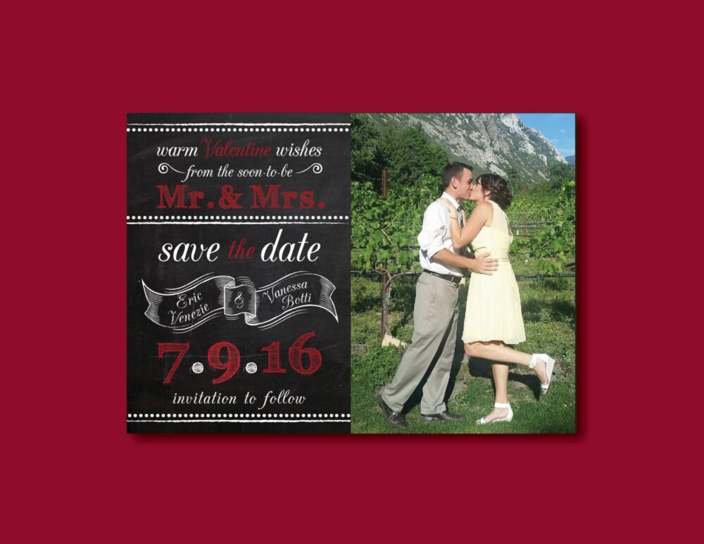 Valentines Save The Date Day Wedding Dates Card