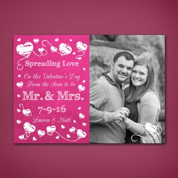 Valentines Save The Date Day Wedding Dates Card Hearts Heart