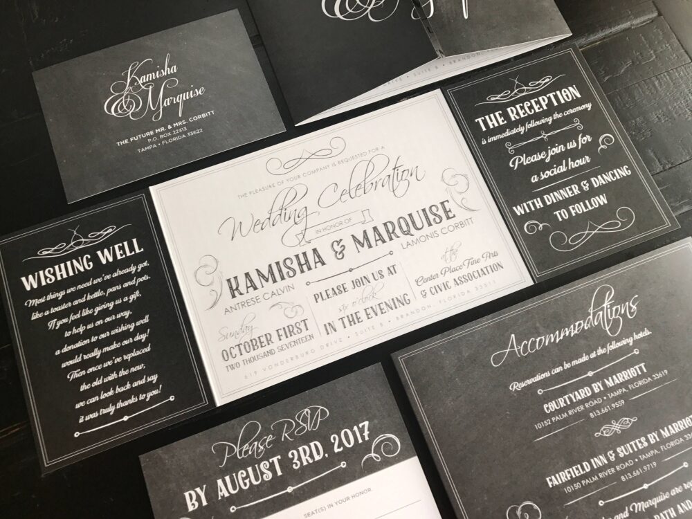 Custom Wedding Invitation | Fold Suite Invite & Postcard Rsvp Announcement To Your Colors