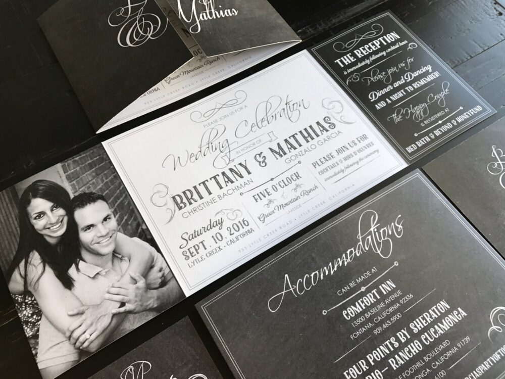 Custom Wedding Invitation | Fold Suite Invite & Postcard Rsvp Announcement To Your Colors