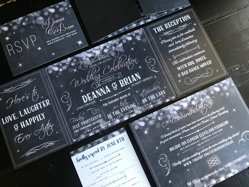 Custom Wedding Invitation | Fold Suite Invite & Postcard Rsvp Announcement To Your Colors