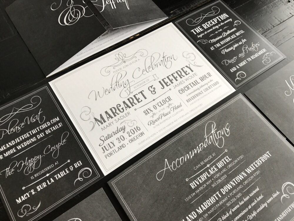 Custom Wedding Invitation | Fold Suite Invite & Postcard Rsvp Announcement To Your Colors