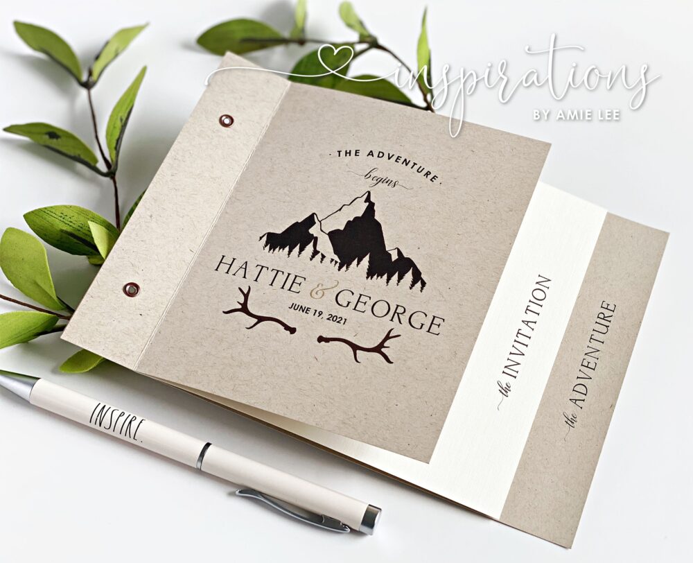 Rustic Mountain Wedding Invitations Kraft Paper Elegance