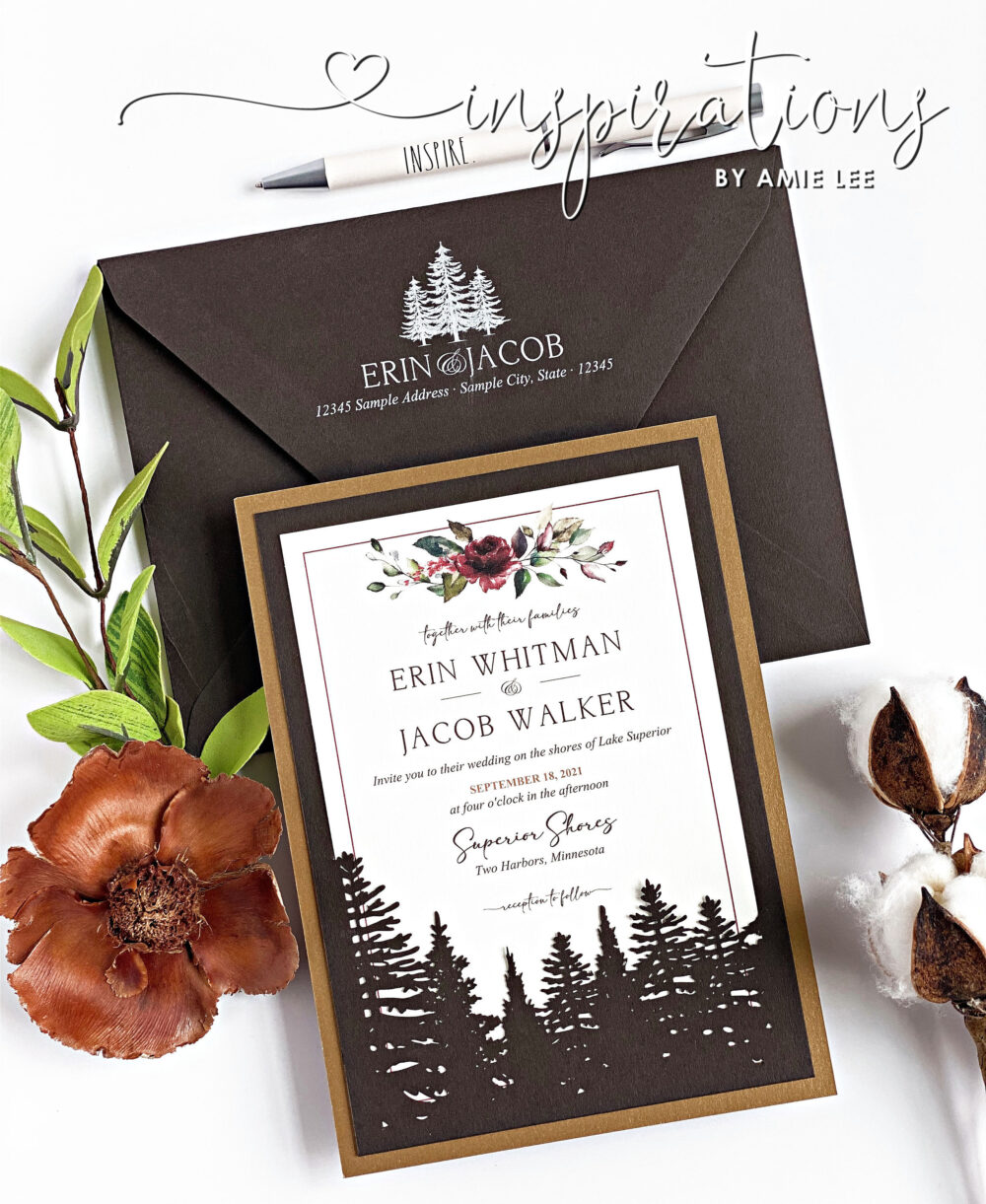 Rustic Forest Wedding Invitations Elegant Woods Design