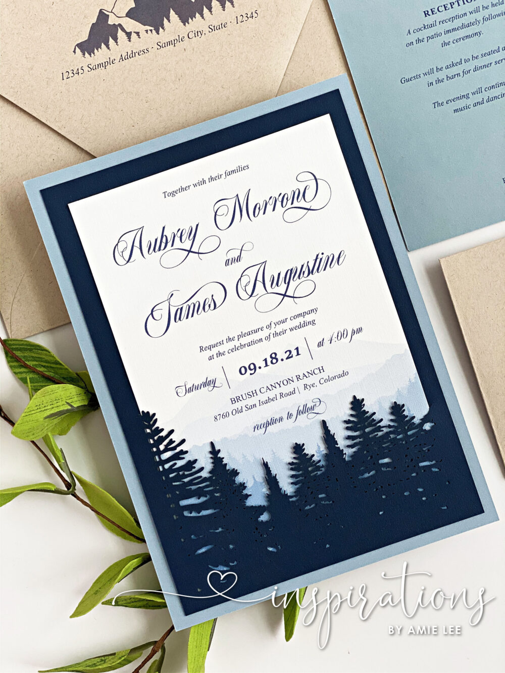 Rustic Forest Wedding Invitations Elegant Woods Design