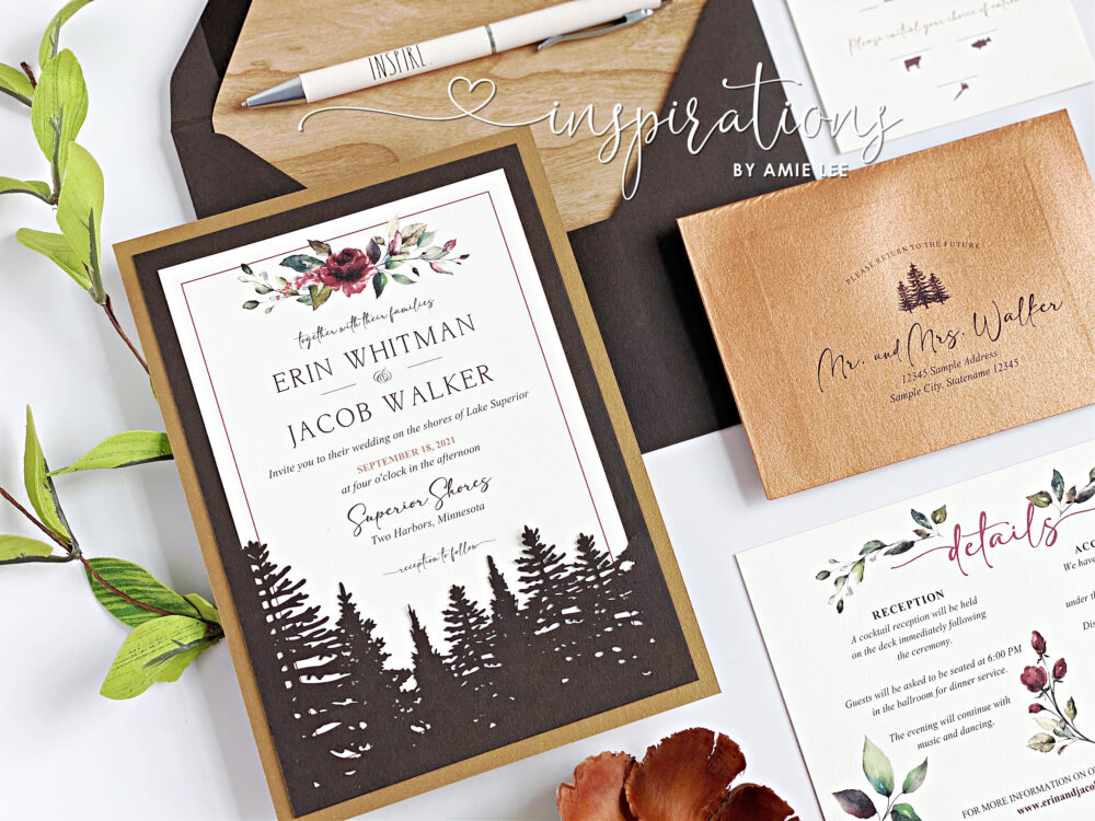 Rustic Forest Wedding Invitations Elegant Woods Design
