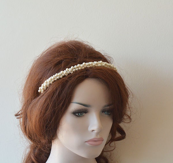 Pearl Tiara For Wedding, Bridal Hair Accessories, Bridesmaid