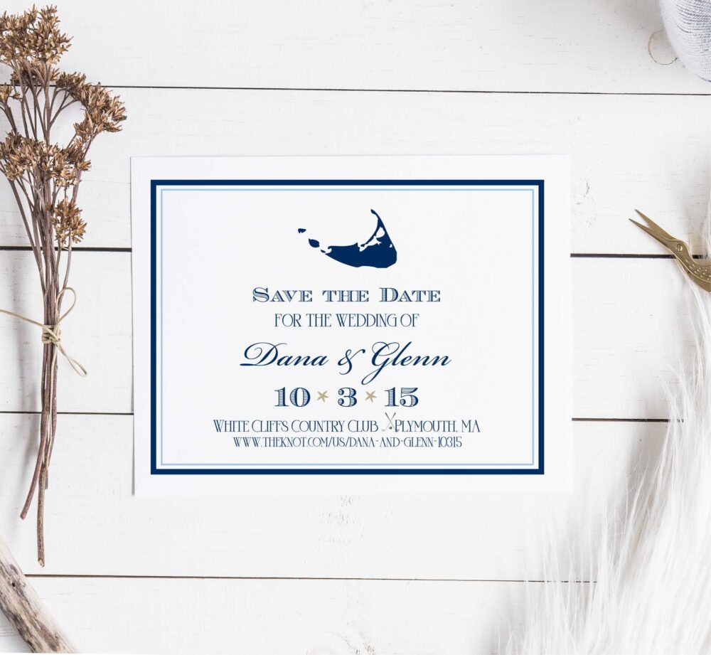 Nantucket Save The Date, Nautical Wedding, Island Save Date, Coastal Our Date, Wedding, Beach