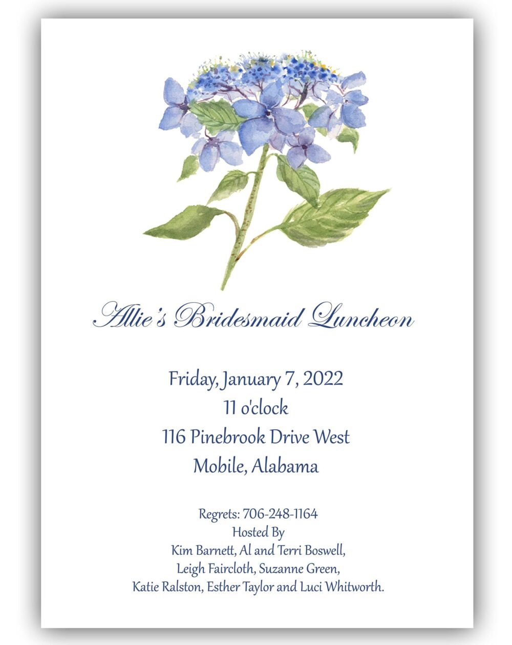 25 Lace Cap Hydrangea Invitations, Rehearsal Dinner Wedding Save The Date, Wedding, Anniversary Invite