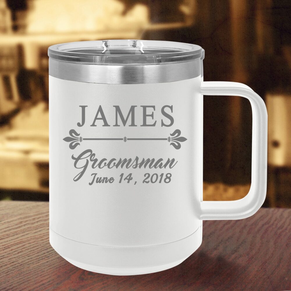 Groomsmen Gifts Personalized Coffee Mug, Insulated Groomsman Travel Best Man Mug Gift, Groom Gift, Vacuum