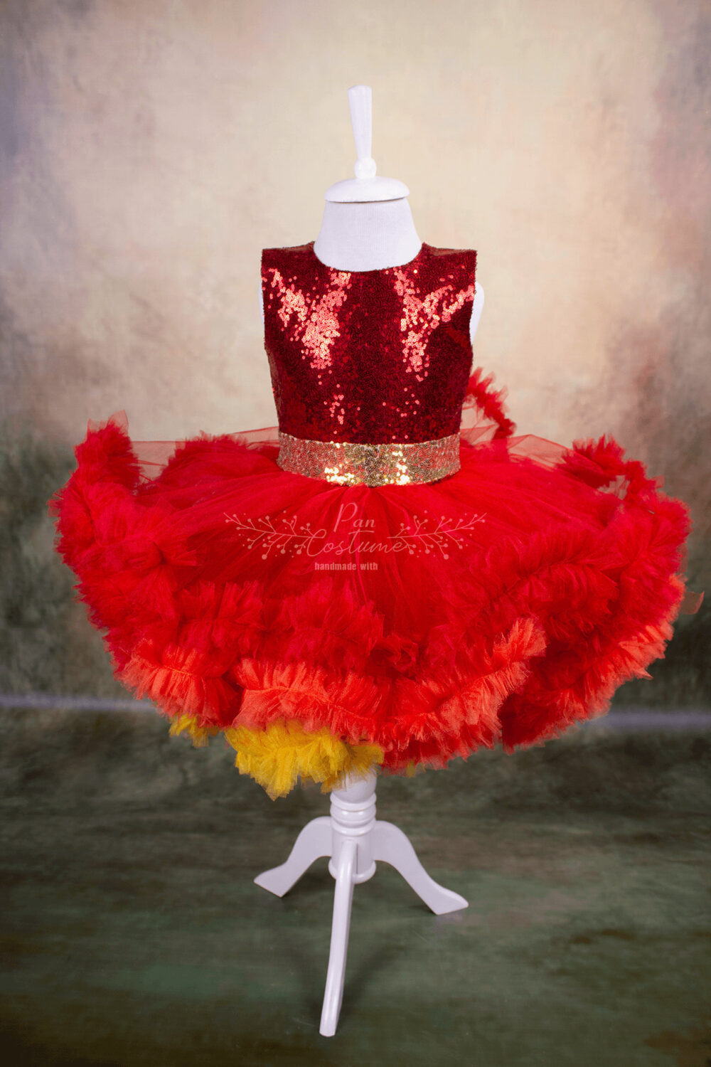 Christmas Sequin Tulle Girl Dress Holiday Party Outfit