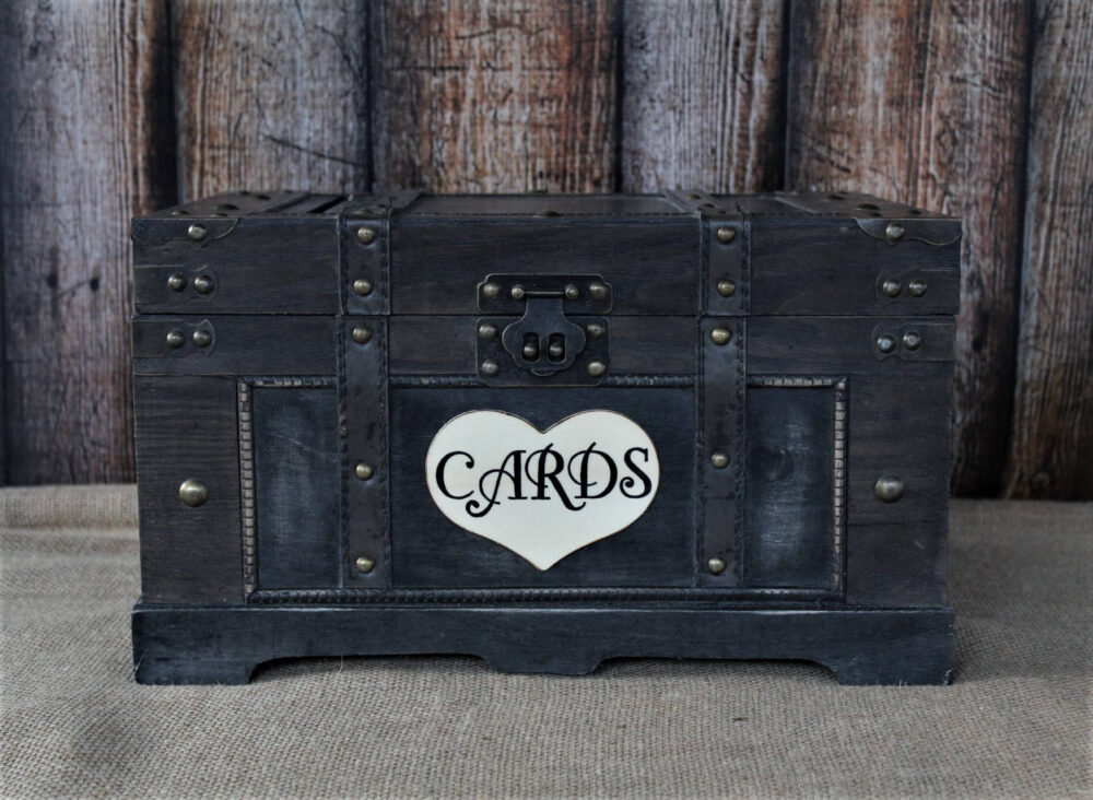 Wedding Card Box, Extra Large Trunk, Shabby Chic, Rustic Cards-Advice-Wooden Box-Wedding Momentums-Home Decor-Birthday Cards