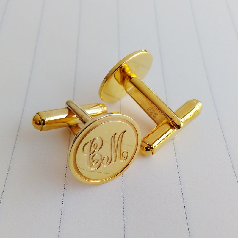 Gold Wedding Cufflinks, Groom Cufflinks, Personalized Cufflinks, Engraved Gift From Bride, Father Of The Bride Cufflinks