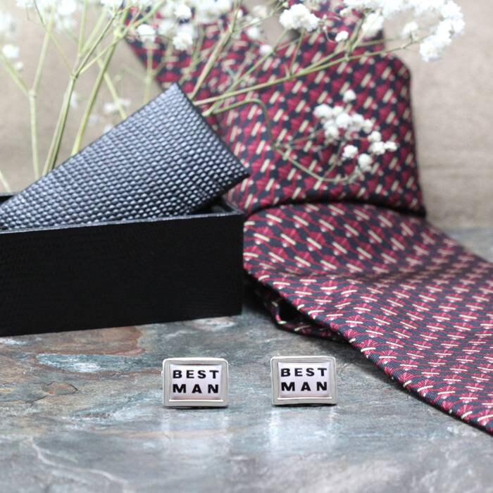 Custom Bestman Cufflinks For Wedding, Personalized Tuxedo Cuff Link Gift Best Man, Customizable Cufflink Man Men
