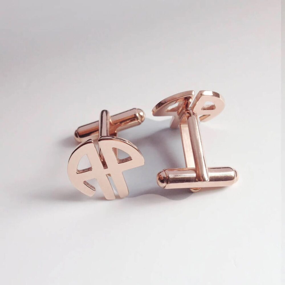 Groom Wedding Cufflinks, Monogram Initials Cufflinks, Wedding Cufflinks, Personalized Monogram Circle Cufflinks, Elegant Monogrammed Cufflinks