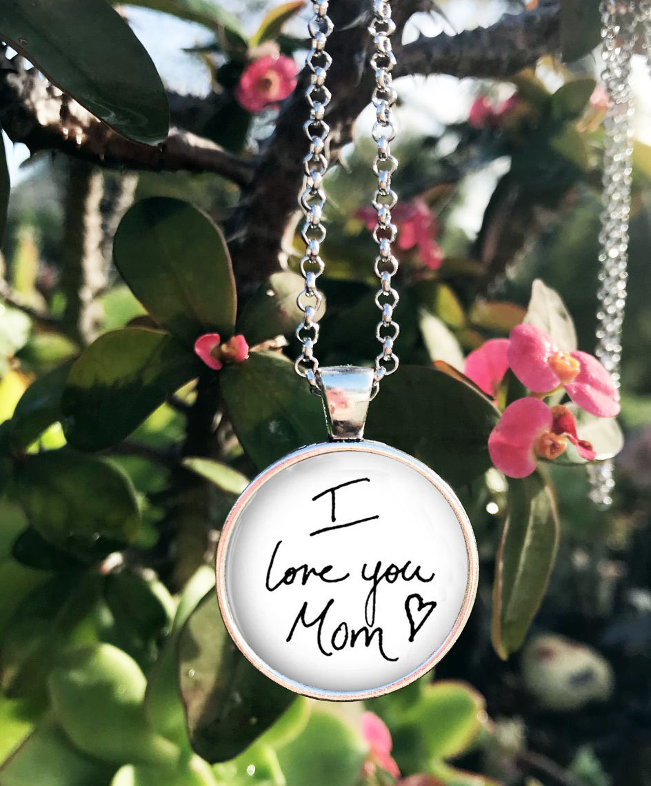 Custom Handwriting Necklace - Your Loved Ones Or Signature Child's Ones Handwriting Charm