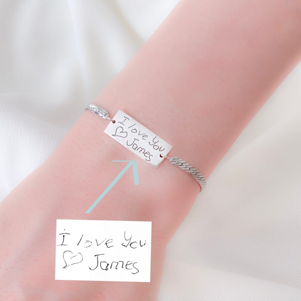 Actual Handwriting Bracelet, Personalized Memorial Gift For Her Jewelry, Signature Bracelet, Christmas Gifts Women