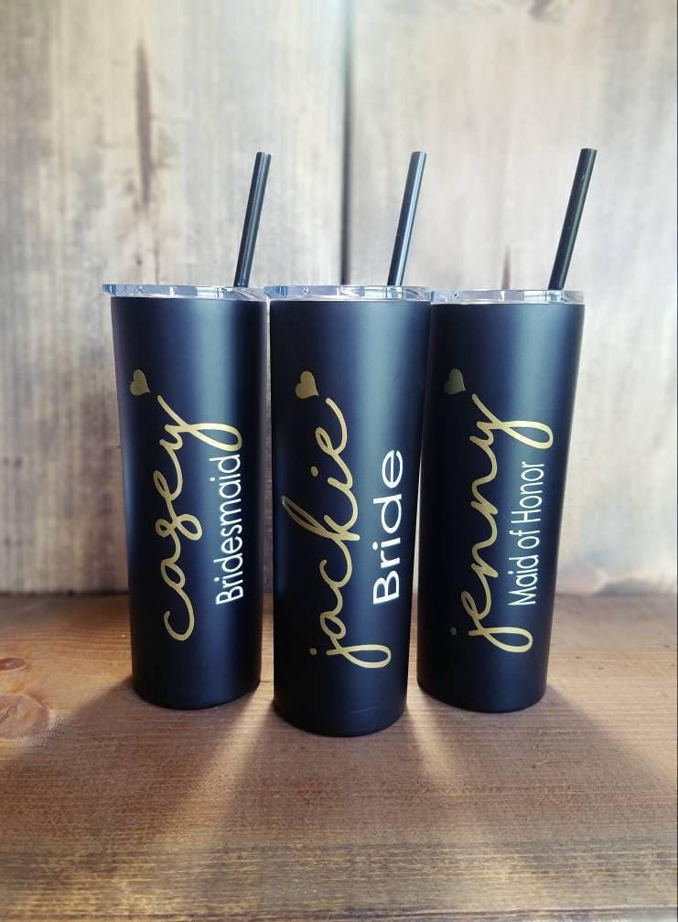 Wedding Tumbler, Bridesmaid Tumbler, Personalized Tumbler, Stainless Steel Tumbler, Steel Tumbler, Future Mrs Tumbler