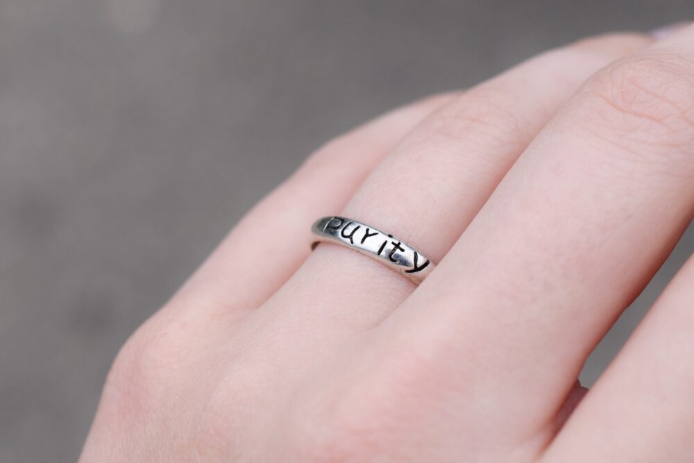 sterling Silver Purity Band Ring, Love Jewelry, Girlfriend Gift, Abstinence Ring
