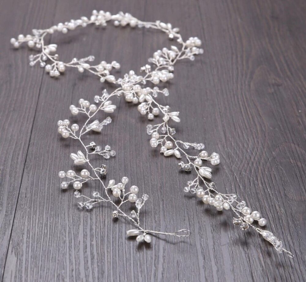 Wedding Hair Comb Pin Accessories Jewelry Bridal Pearls Crystal Crown