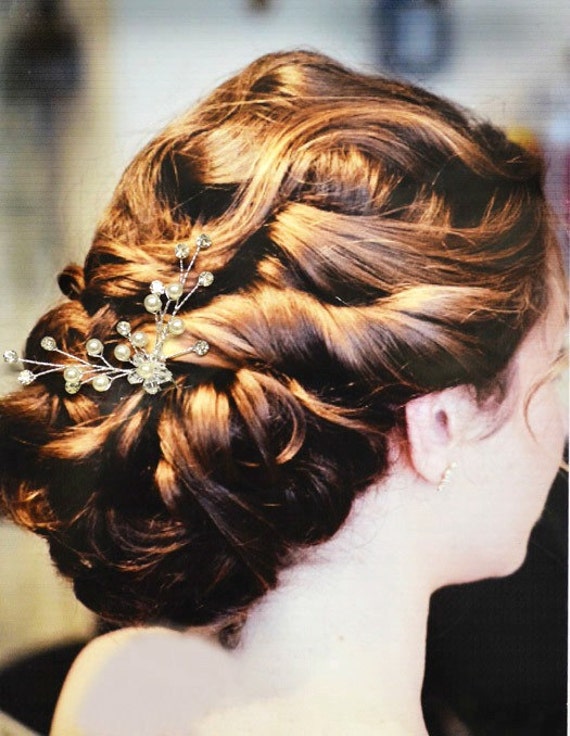 Athens Wedding Hair Comb, Pin, Pearl & Crystal Accessories, Headpiece, Bridal Pin