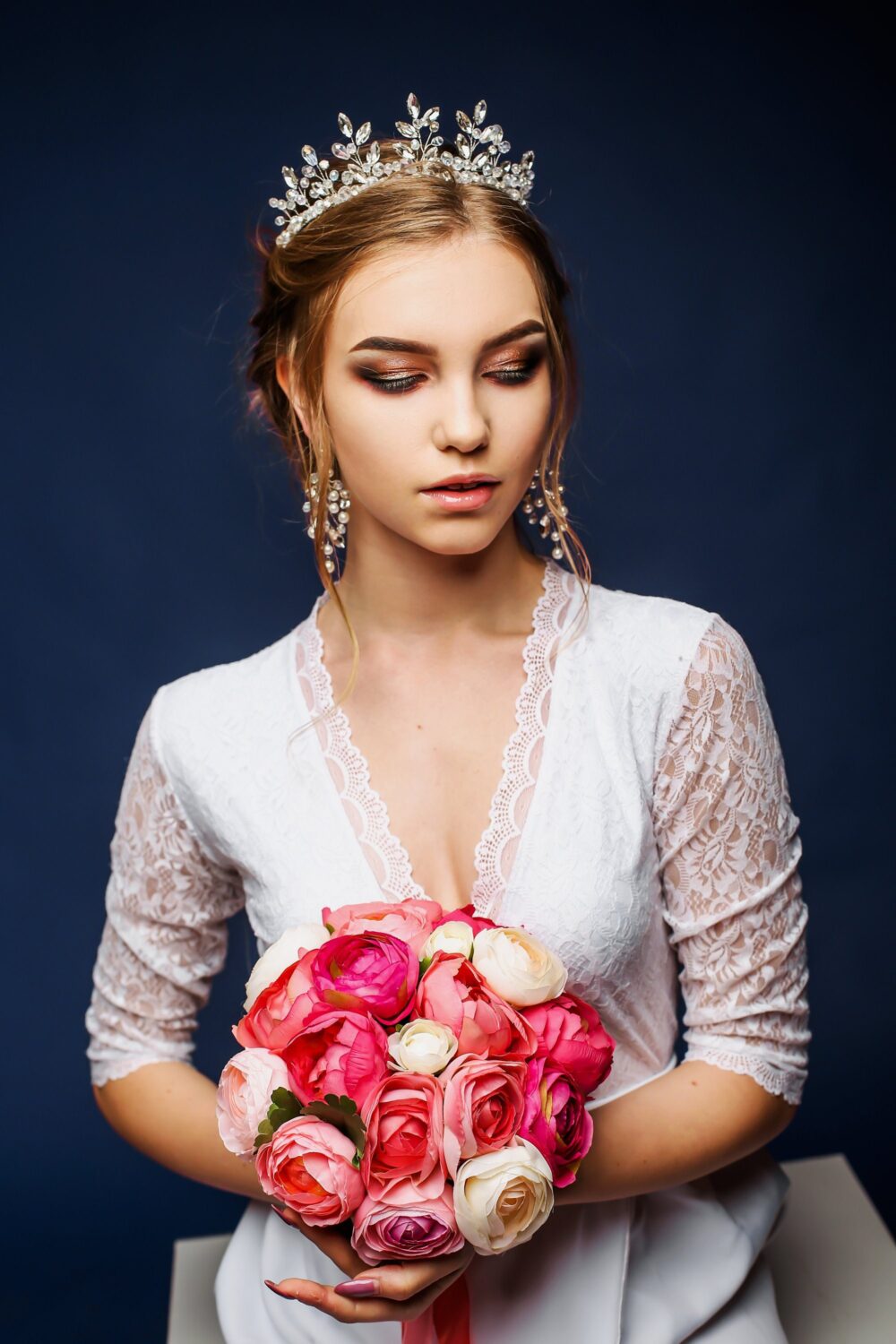 Crystal Bridal Rhinestone Tiara, Wedding Crown, Crystal Diadem, Bridal Strass Wedding Gold Tiara