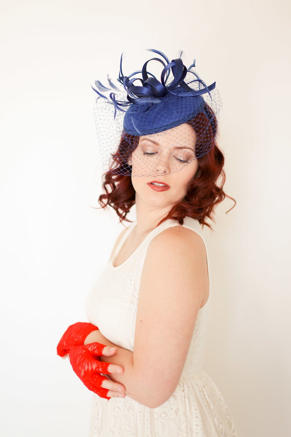 Fascinator With Veil Wedding Fascinator & Mini Hats For Women Church Easter Ladies Fascinators High Tea Party Hat Formal