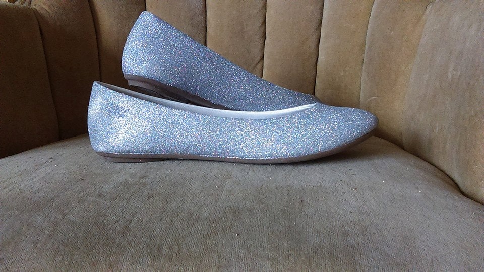 Women's Custom Made To Order Ballet Flats. Glitter Slip On Shoes