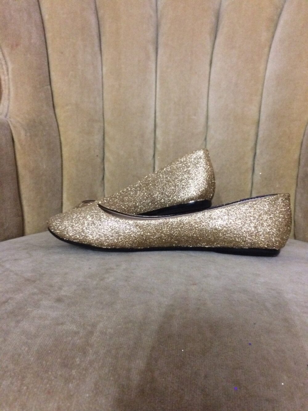 Women's Custom Made To Order Ballet Flats. Glitter Slip On Shoes
