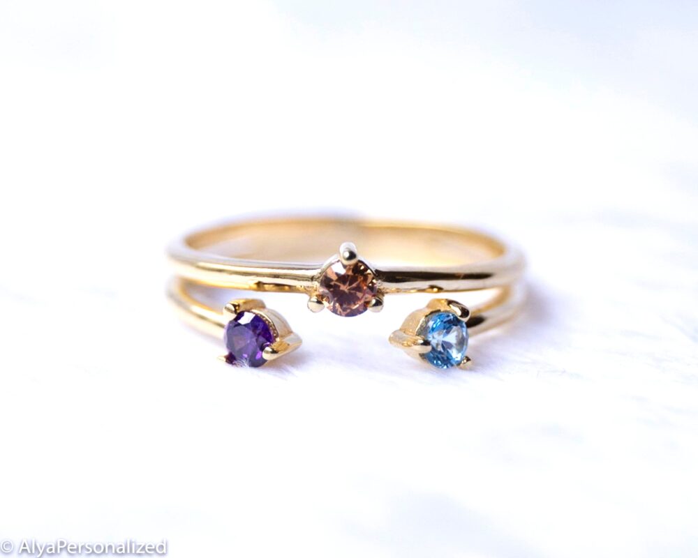 Mothers Ring - Birthstone For Mom, Mother Gift, Family Birthstones Rings For Women, Personalized Gift Mom Gifts Jewelry