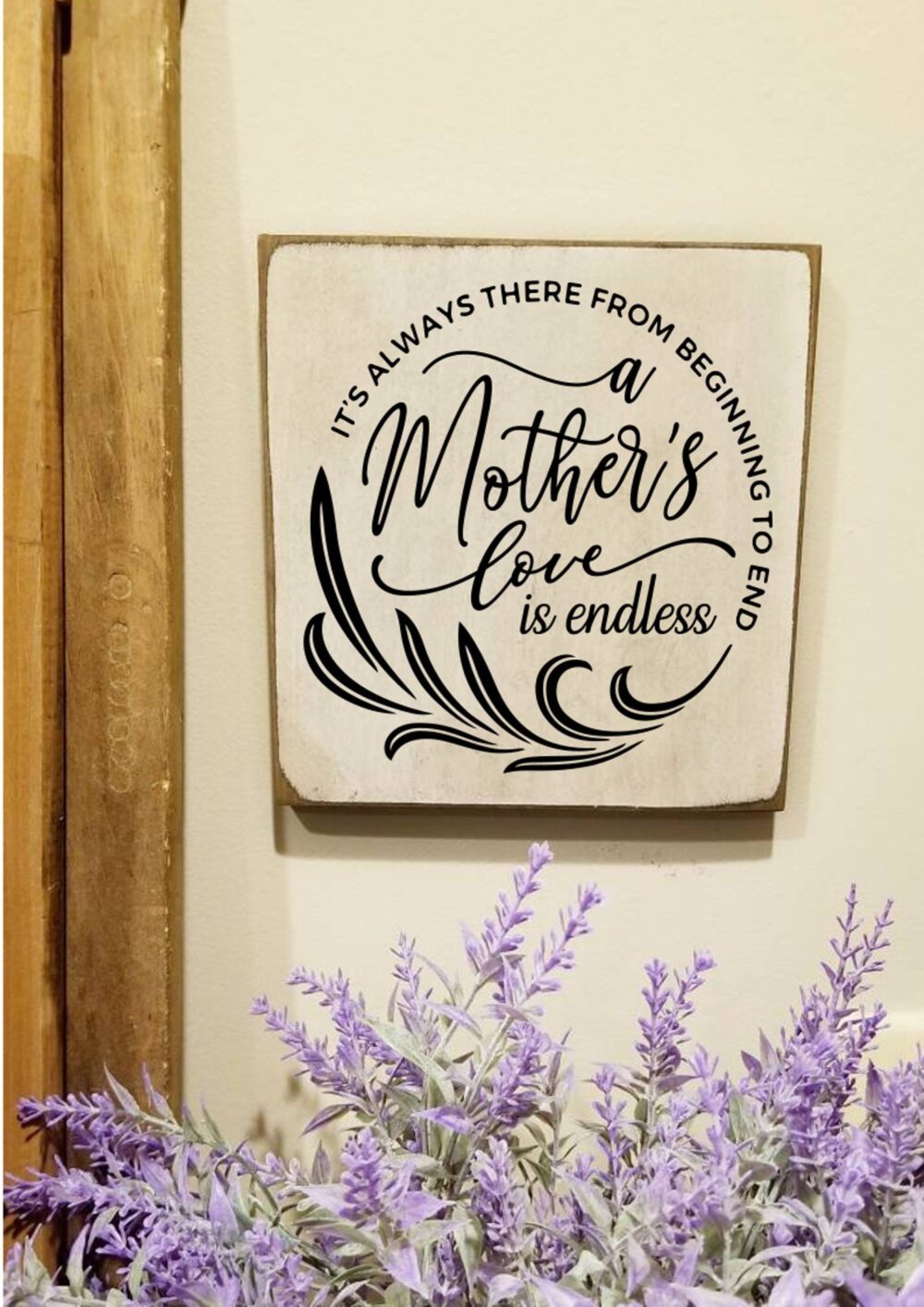 Mother's Love Sign Rustic Farmhouse Decor, Gift For Mom