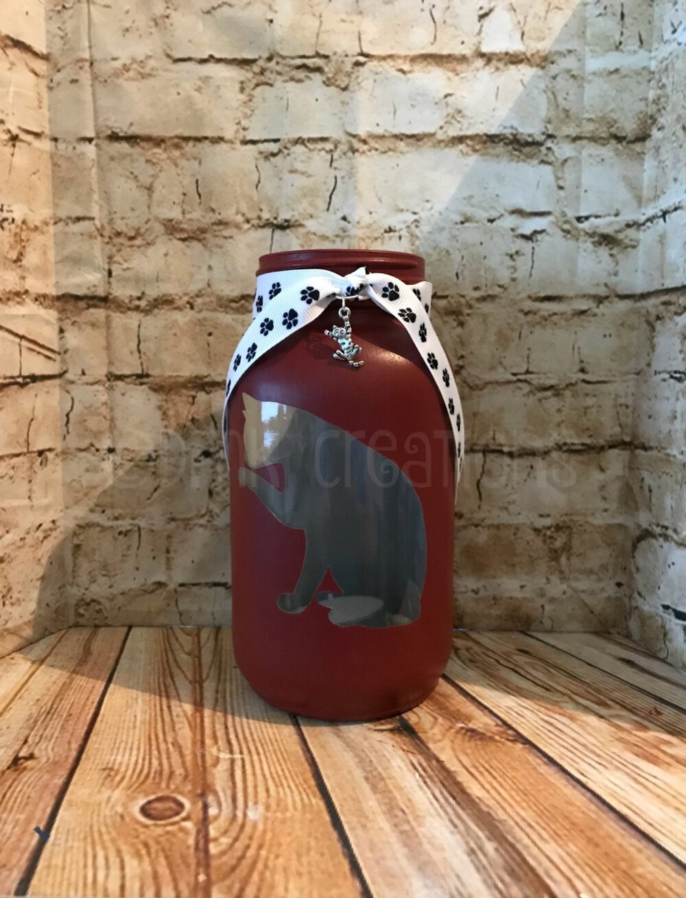 Cat Painted Mason Jar Tea Light Candle Holder, Cat, Kitten, Candle Holder, Tea Light Candle, Painted Mason Jar, Gift, Cat Lover, Lantern